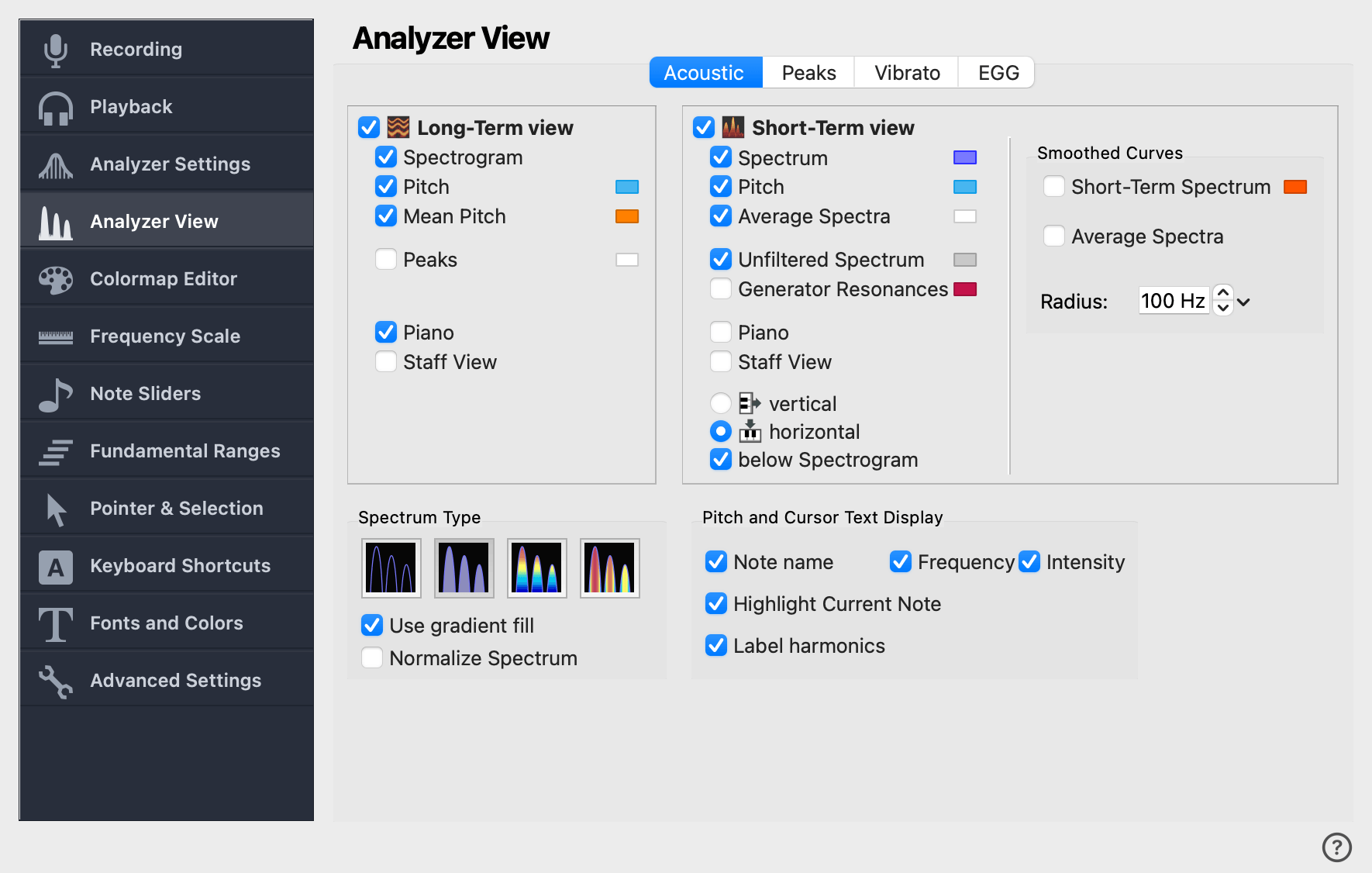 en ref settings display