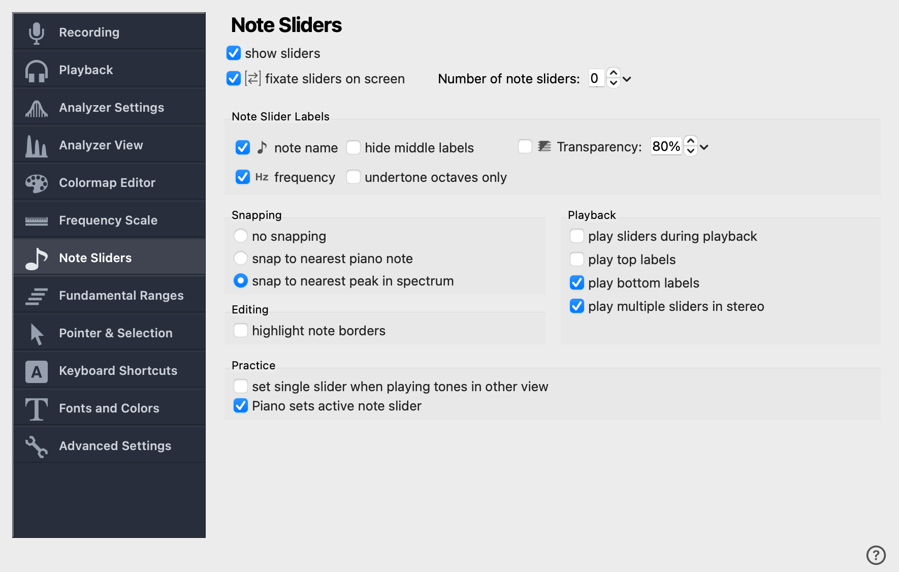 en ref settings sliders
