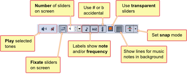Sliders toolbar
